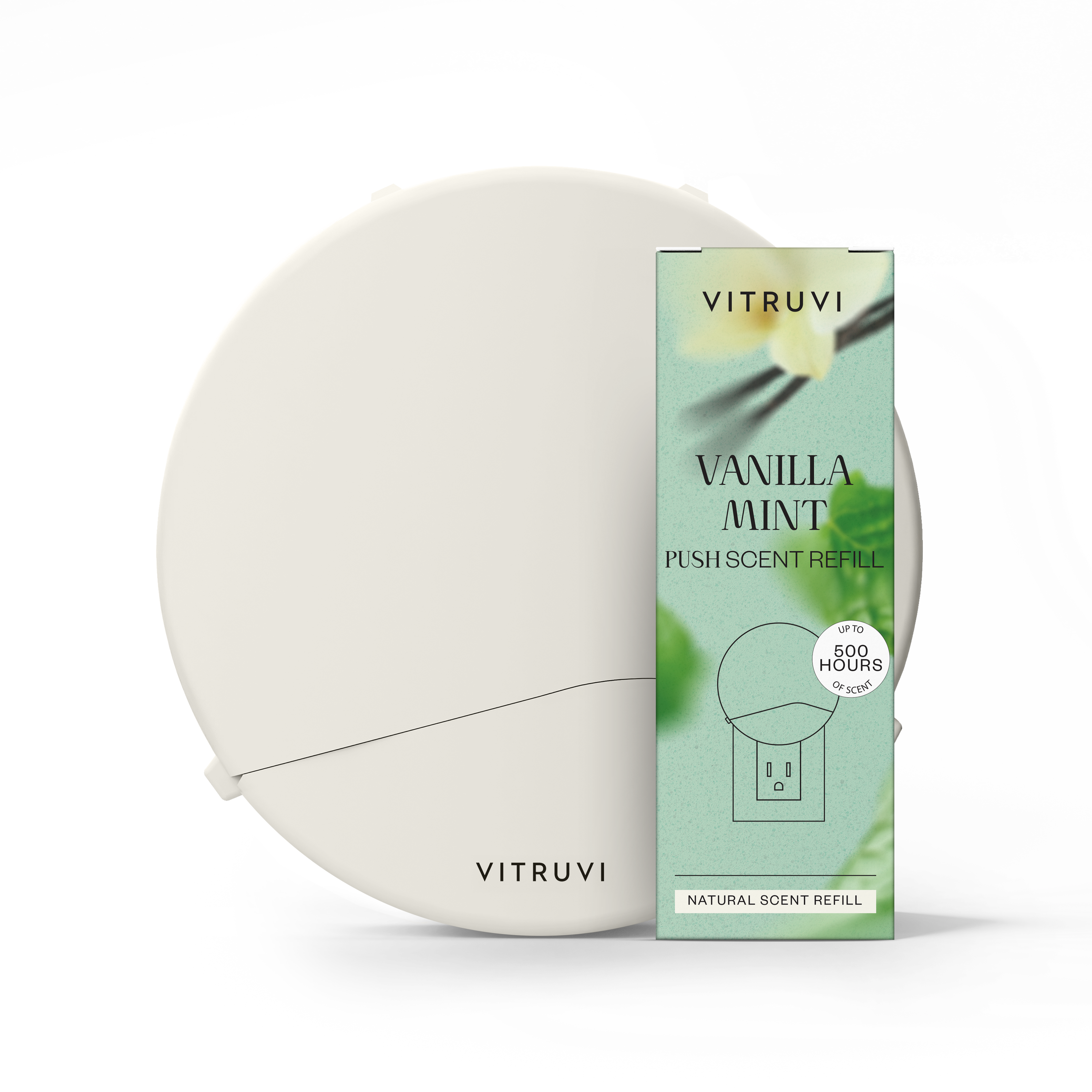 Push Plug-in Wall Diffuser – Starter Kit with Vanilla Mint Refill