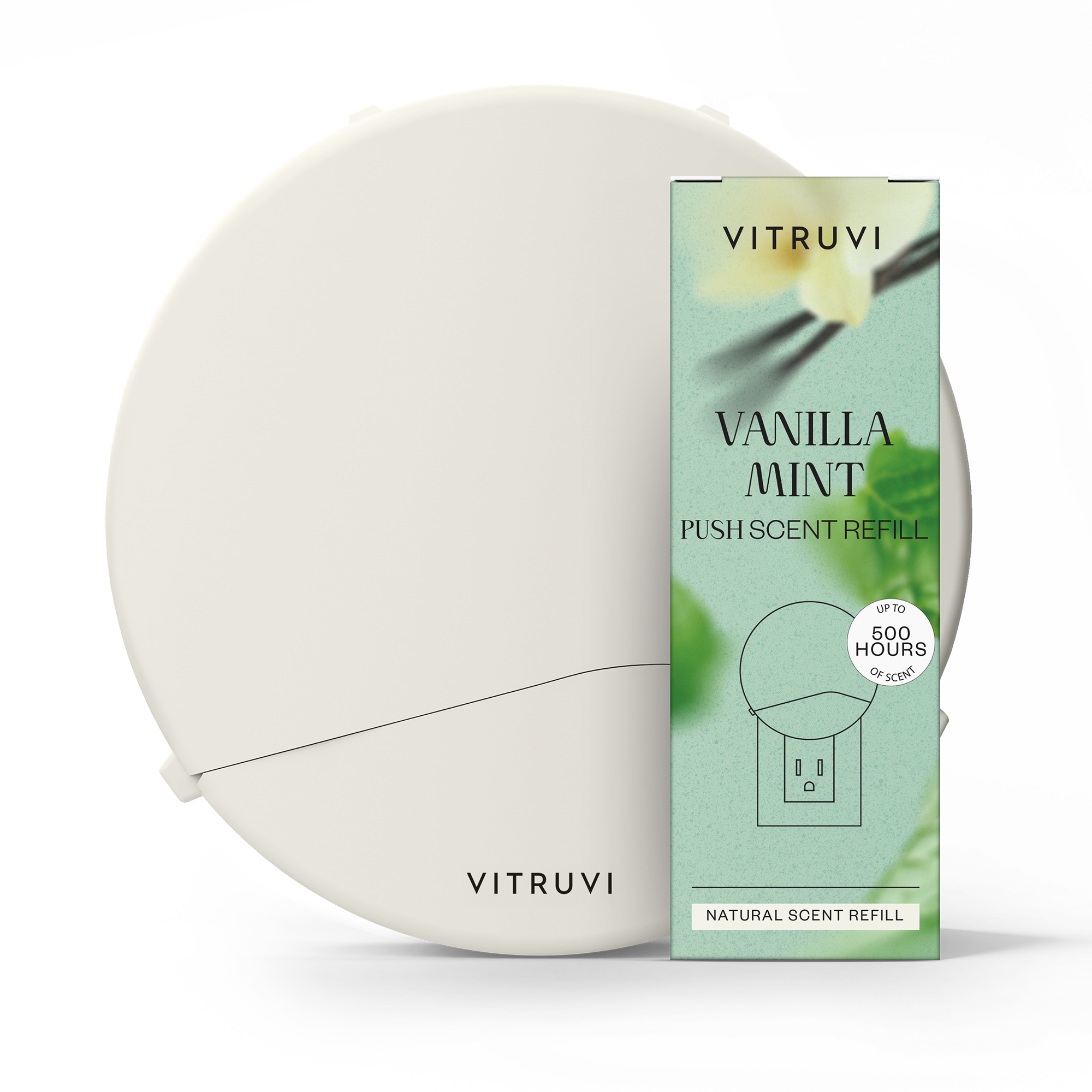 Push Plug-in Wall Diffuser – Starter Kit with Vanilla Mint Refill