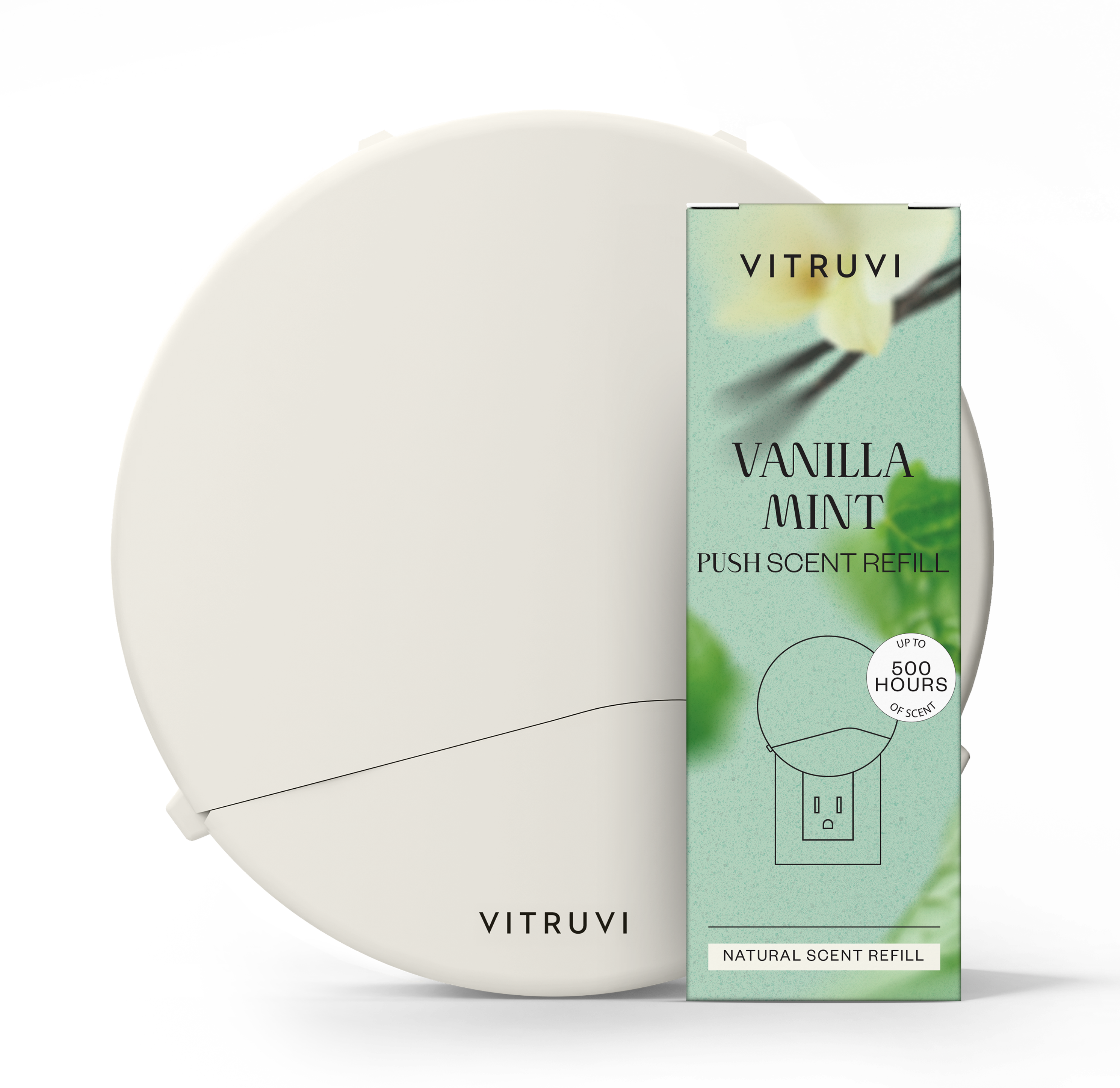 Push Plug-in Wall Diffuser Starter Kit with Vanilla Mint Refill Vitruvi US Push Plug-in Wall Diffuser Starter Kit with Vanilla Mint Refill Vitruvi US