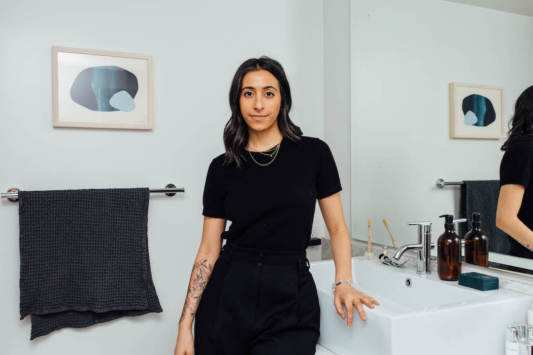 Marketing Expert Randa Salloum in Her Bathroom